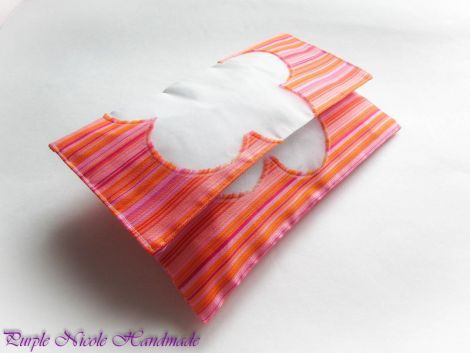 Pink Stripes - geanta plic material dungat roz p