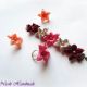 Stars - set bijuterii flori textile