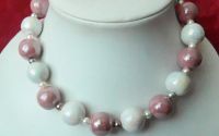 Colier mix portelan si perle