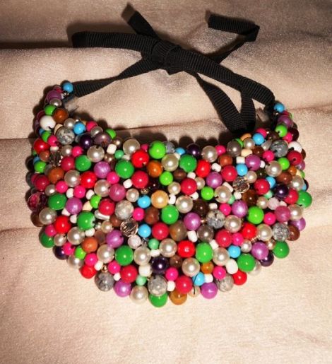 Colier handmade multicolor