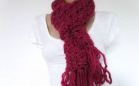 Feteasca - fular unisex grena crosetat