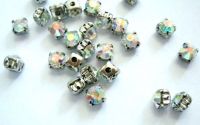 STRASS DE CUSUT ARGINTIU PATRAT  TRANSPARENT AB