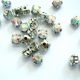 STRASS DE CUSUT ARGINTIU PATRAT  TRANSPARENT AB