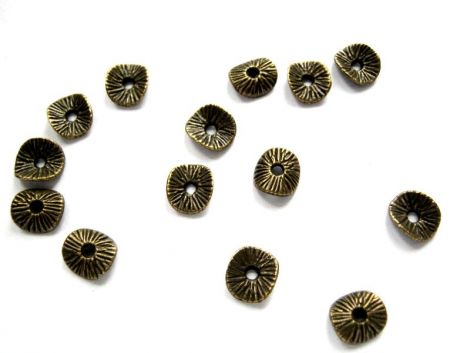 10BUC  DISTANTIERE BRONZ DISC VALURIT 9MM