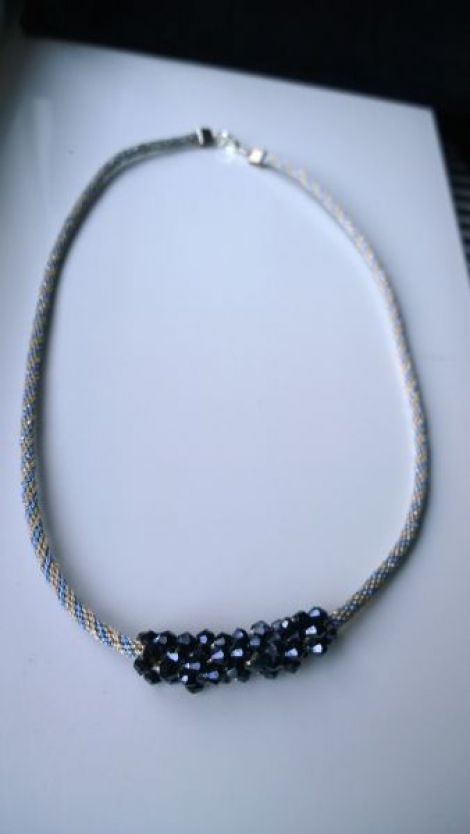 Colier Kumihimo Swarovski