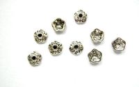 10BUC  CAPACELE ARGINTII FLOARE 10MM