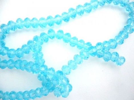RONDELE STICLA FATETATE 6X4MM  BLEU