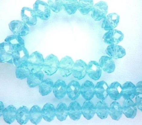 RONDELE STICLA FATETATE 8X6MM  BLEU