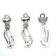 CHARM ARGINTIU PISICA 34MM