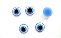 CABOCHON "EVIL EYE" ROTUND 8MM  ALBASTRU