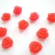 CABOCHON FLOARE FROSTED 10MM  ROSU DESCHIS