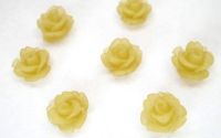 CABOCHON FLOARE FROSTED 10MM  CARAMEL