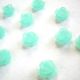 CABOCHON FLOARE FROSTED 10MM VERDE MENTA