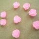 CABOCHON FLOARE FROSTED 10MM  ROZ DESCHIS