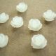 CABOCHON FLOARE FROSTED 10MM  ALB