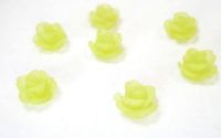 CABOCHON FLOARE FROSTED 10MM  GALBEN CRUD