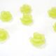 CABOCHON FLOARE FROSTED 10MM  GALBEN CRUD