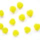 CABOCHON FLOARE FROSTED 10MM  GALBEN