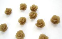 CABOCHON FLOARE FROSTED 10MM  MARO CAPUCINO