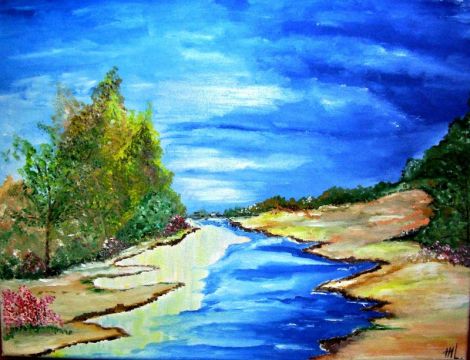Orizont albastru - pictura