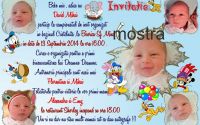Invitatii botez personalizate cu poza bebelusului