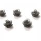 CABOCHON FLOARE FROSTED 10MM  GRI INCHIS