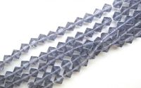 10BUC  BICONICE STICLA 6MM MOV LAVANDA