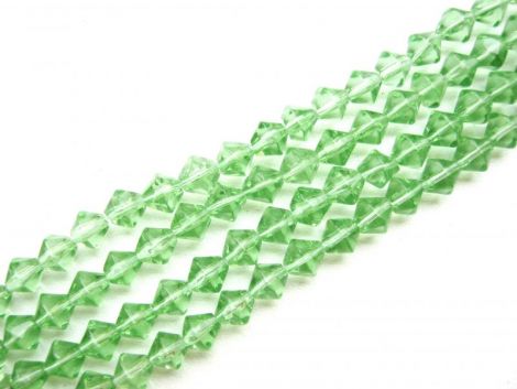10BUC  BICONICE STICLA 6MM VERDE MAR