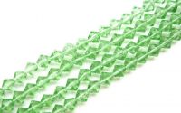 10BUC  BICONICE STICLA 6MM VERDE MAR