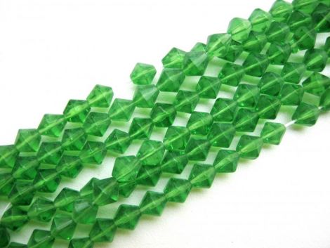10BUC  BICONICE STICLA 6MM VERDE