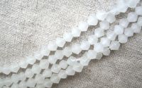 DEFECTE! 50BUC BICONICE STICLA 3.54MM ALB LAPTOS