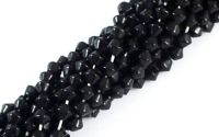 DEFECTE! 50BUC BICONICE STICLA 3.54MM NEGRU OPAC