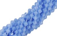 DEFECTE! 50BUC BICONICE STICLA 3.54MM ALBASTRU