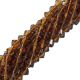 20BUC BICONICE STICLA 4MM MARO AMBRA