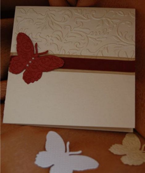 Invitatie Butterfly Bordeaux