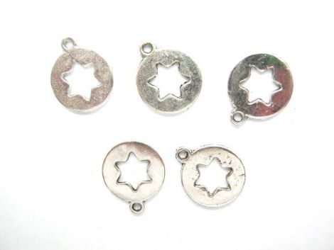 CHARM ARGINTIU STEA DECUPATA 18MM