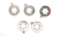 CHARM ARGINTIU STEA DECUPATA 18MM