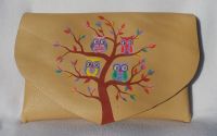 plic de piele naturala Owl Tree
