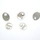 CHARM ARGINTIU DROP INSCRIPTIONAT "love" 14MM