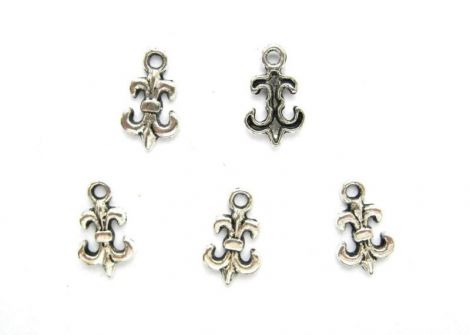CHARM ARGINTIU " FLEURS DE LIS" 16MM