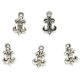 CHARM ARGINTIU " FLEURS DE LIS" 16MM