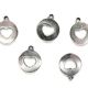CHARM ARGINTIU INIMA DECUPATA 18MM
