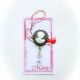 Brosa martisor camee verda lacrima sticla