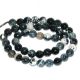 Agate 8 mm alb-negru fatetate crabfire rotunde