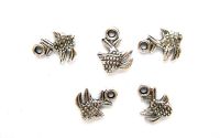 MINI CHARM ARGINTIU PESTISOR 11MM