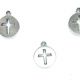 CHARM ARGINTIU DECUPAT CU CRUCE 18MM