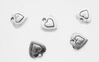 CHARMS ARGINTIU INIMA 10MM