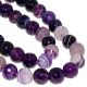 Agate 8 mm mov - alb fatetate rotunde