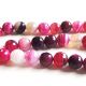 Agate 6 mm fucsia - alb fatetate rotunde
