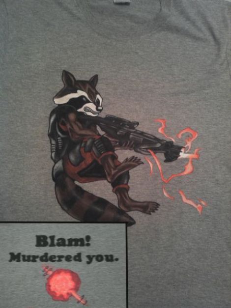 Tricouri Pictate Raccoon unisex